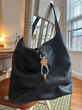 Black Leather Dooney and Bourke Medium Bag